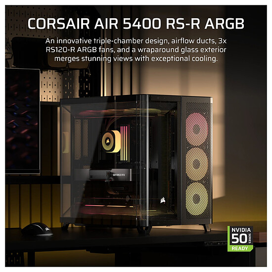 Boîtier PC Corsair AIR 5400 RS-R ARGB - Noir - Autre vue