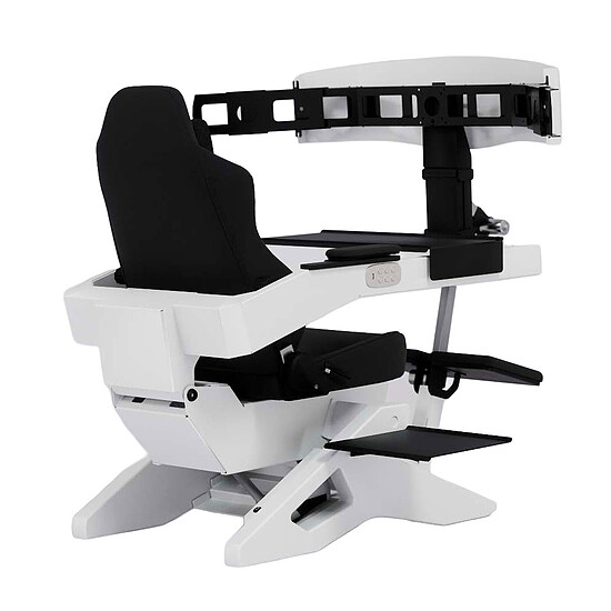 Bureau gamer MWE LAB Emperor S2 Blanc alpin - Autre vue