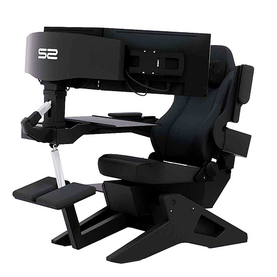 Bureau gamer MWE LAB Emperor S2 Noir carbone - Autre vue