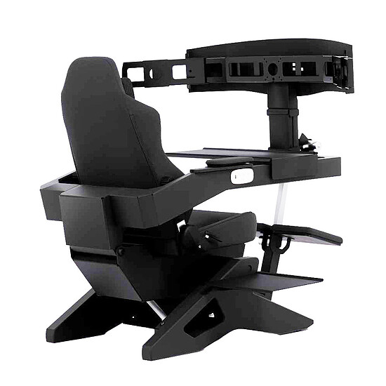 Bureau gamer MWE LAB Emperor S2 Noir carbone - Autre vue