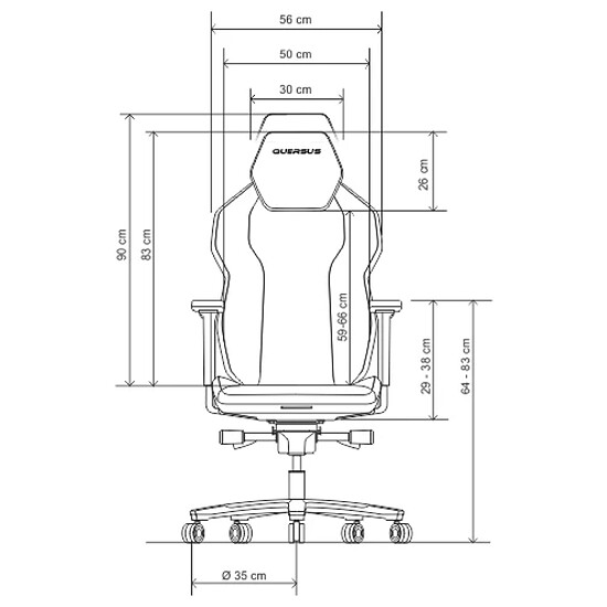 Fauteuil gamer Quersus ICOS 1.1 - Obsidian Black - Autre vue