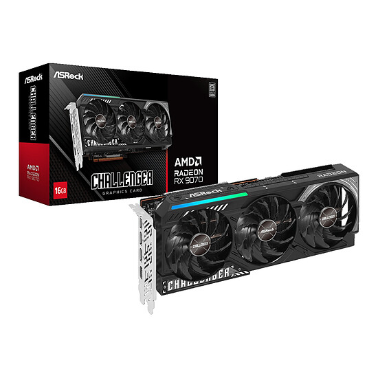 Carte graphique ASRock AMD Radeon RX 9070 XT Challenger 16GB - Autre vue
