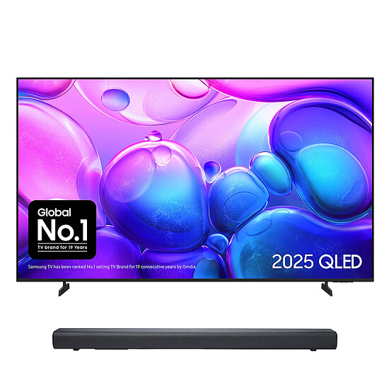 TV Samsung TQ55Q6F+ JBL Bar SB510  - TV QLED 4K UHD HDR - 139 cm - Barre de son  - Autre vue