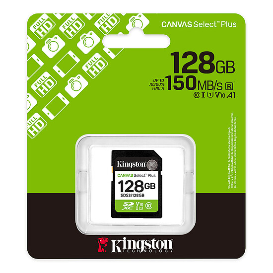 Carte SD Kingston Canvas Select Plus SDS3/128GB - Autre vue