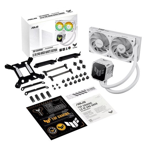 Watercooling AIO ASUS TUF Gaming LC III 240 ARGB LCD - Blanc - Autre vue