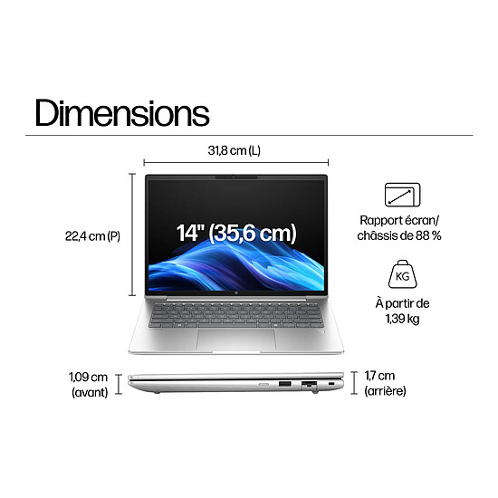 PC portable reconditionné HP ProBook 4 G1iR 14 (B39VWAT) · Reconditionné - Autre vue