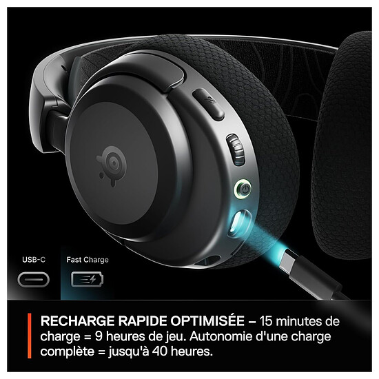 Casque micro SteelSeries Arctis Nova 3P Wireless - Aqua - Autre vue