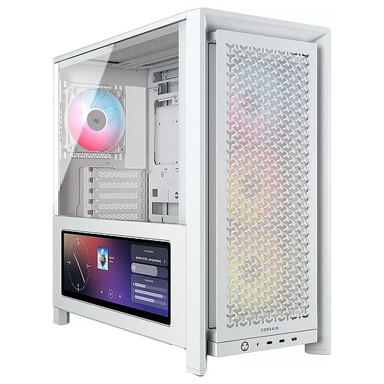 Boîtier PC Corsair Frame 4000D LCD RS - Blanc - Autre vue