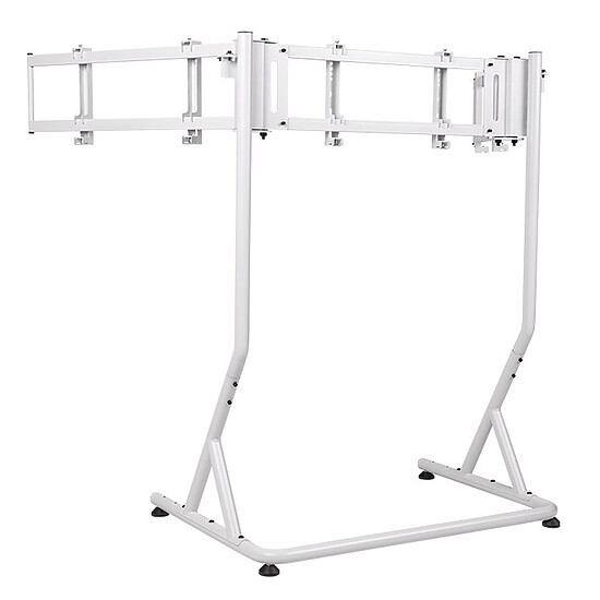 Support d'écran simracing Thermaltake Triple Racing Monitor Stand Pro - Blanc - Autre vue