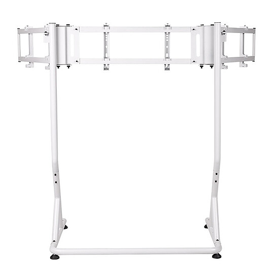 Support d'écran simracing Thermaltake Triple Racing Monitor Stand Pro - Blanc - Autre vue