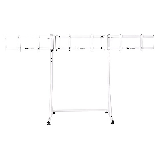 Support d'écran simracing Thermaltake Triple Racing Monitor Stand Pro - Blanc - Autre vue