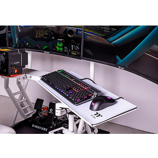 Accessoires base de simracing Thermaltake Keyboard and Mouse Tray - Blanc - Autre vue