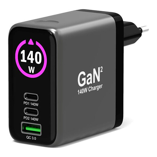 Chargeur PORT Connect Chargeur Secteur USB-C Power Delivery 140W GaN + Câble 2 m - Autre vue