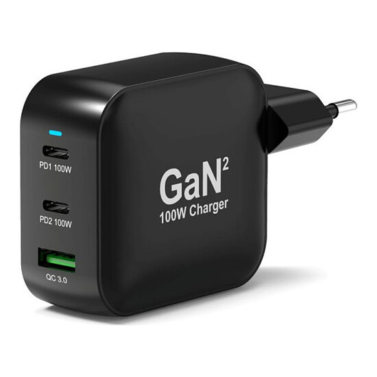 Chargeur PORT Connect Chargeur Secteur USB-C Power Delivery 100W GaN + Câble 2 m - Autre vue