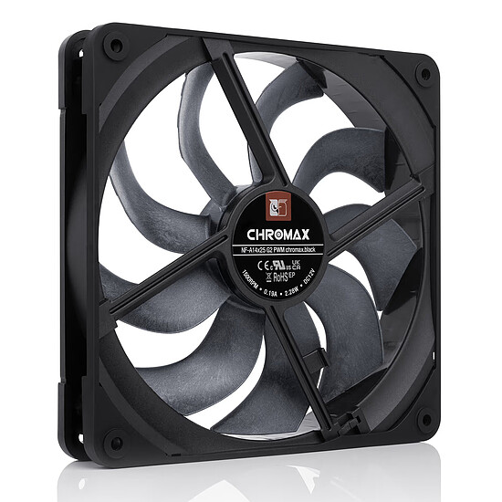 Ventilateur Boîtier Noctua NF-A14X25 G2 PWM Chromax Black - Autre vue