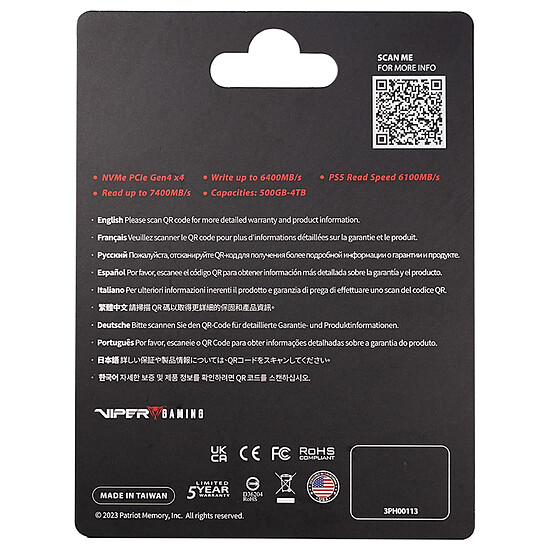 Disque SSD Viper Gaming SSD VP4300 Lite 4 To  - Autre vue