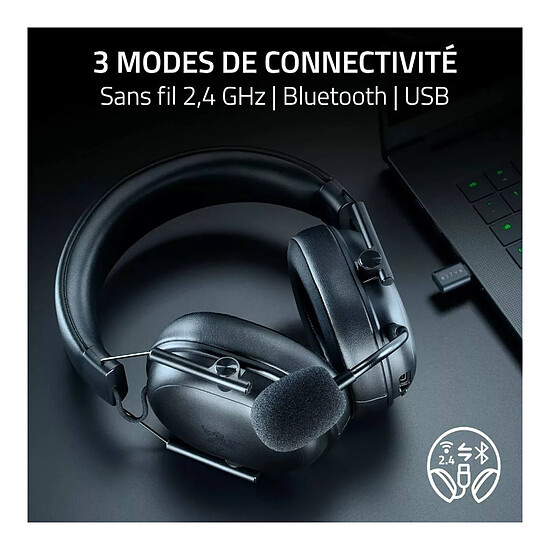 Casque micro Razer Blackshark v3 X HyperSpeed - Noir  - Autre vue