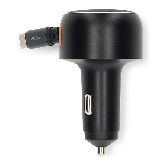 Accessoires Auto Nedis Chargeur allume-cigare 30 W avec câble USB-C rétractable - Autre vue