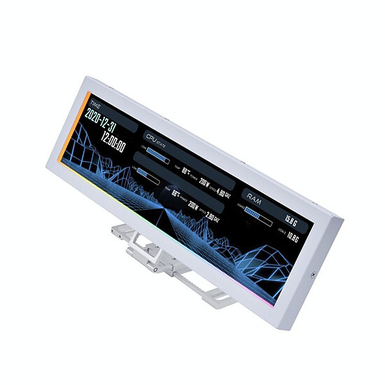 Accessoires divers boîtier Lian Li écran universel 8.8" US88v1 - Blanc  - Autre vue