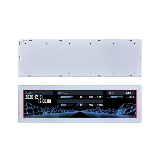 Accessoires divers boîtier Lian Li écran universel 8.8" US88v1 - Blanc  - Autre vue