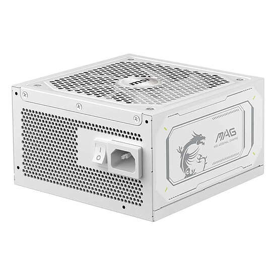 Alimentation PC MSI MAG A1000GL PCIE5 - Blanc - Autre vue