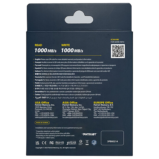 SSD externe Patriot PDP31 - 500 Go  - Autre vue