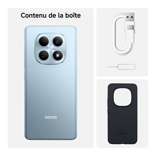 Smartphone Xiaomi Redmi Note 15 (bleu) - 256 Go - Autre vue