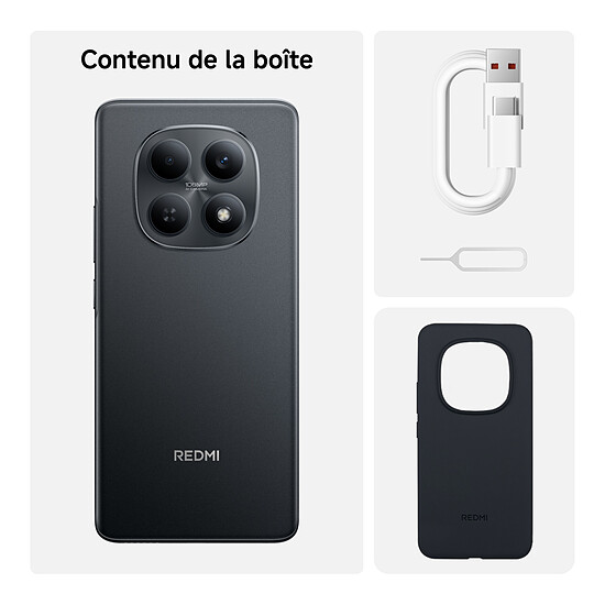 Smartphone Xiaomi Redmi Note 15 (noir) - 256 Go - Autre vue