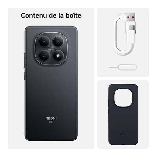 Smartphone Xiaomi Redmi Note 15 5G (Noir) - 128 Go - Autre vue