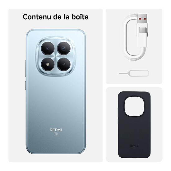 Smartphone Xiaomi Redmi Note 15 Pro+ 5G (bleu) - 256 Go - Autre vue