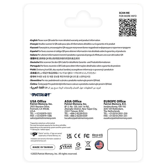 Disque SSD Patriot SSD P410 1 To - Autre vue