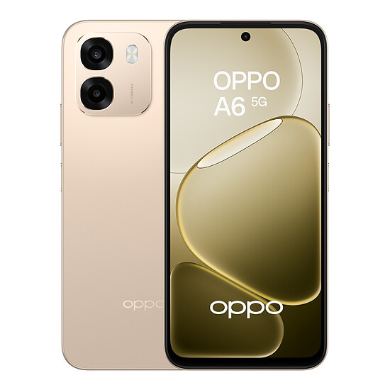 Smartphone OPPO A6 5G (Aurora Gold) - 256 Go - 6 Go - Autre vue