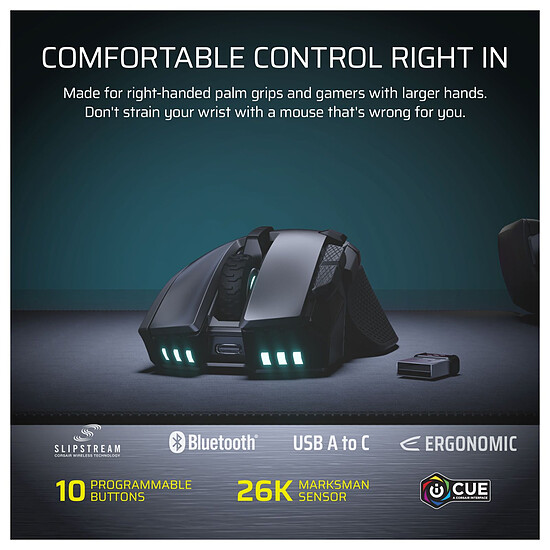 Souris PC Corsair Ironclaw Wireless SE - Autre vue