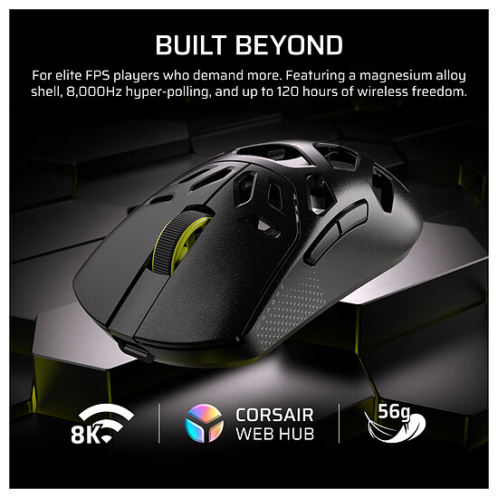 Souris PC Corsair Gaming Sabre V2 Pro Wireless Magnesium - Autre vue