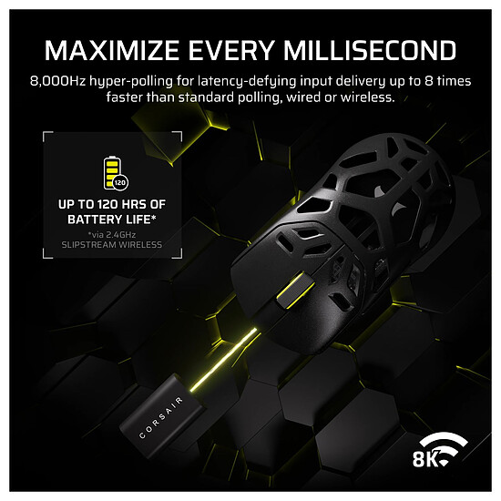 Souris PC Corsair Gaming Sabre V2 Pro Wireless Magnesium - Autre vue