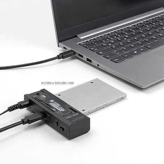Dock disque dur DeLock adaptateur pour disque et SSD SATA ou M.2 vers USB Type-C - Autre vue