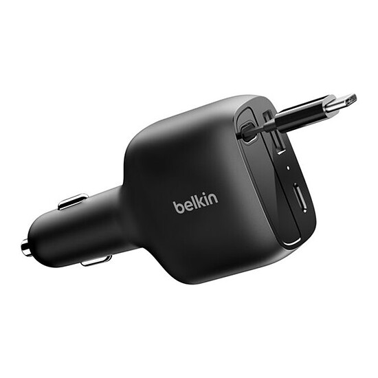 Accessoires Auto Belkin BoostCharge Chargeur de voiture avec câble rétractable - 75 W - Autre vue