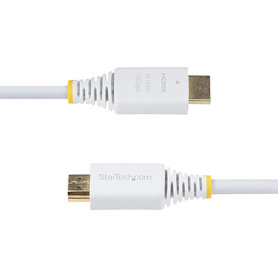 Câble HDMI StarTech.com Câble HDMI 2.0 Certifié Premium haut débit 18Gbps 4K 60Hz - 1.8 m - Blanc - Autre vue