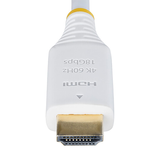Câble HDMI StarTech.com Câble HDMI 2.0 Certifié Premium haut débit 18Gbps 4K 60Hz - 1.8 m - Blanc - Autre vue