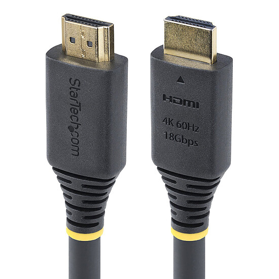 Câble HDMI StarTech.com Câble HDMI 2.0 Certifié Premium haut débit 18Gbps 4K 60Hz - Noir - 15 m - Autre vue