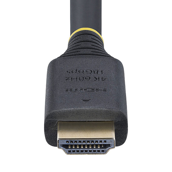 Câble HDMI StarTech.com Câble HDMI 2.0 Certifié Premium haut débit 18Gbps 4K 60Hz - Noir - 15 m - Autre vue