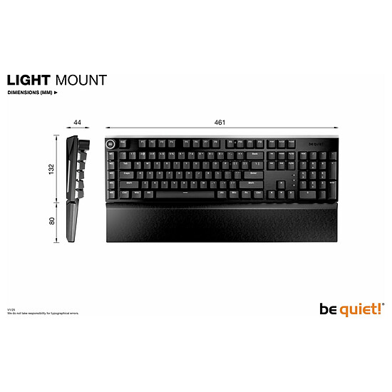Clavier PC be quiet! Light Mount Silent Tactile - Autre vue