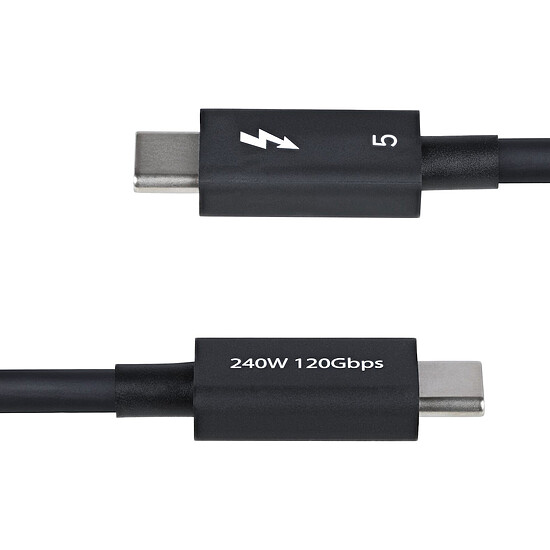 Câble USB StarTech.com Câble USB-C Thunderbolt 5 Noir - 1 m - Autre vue