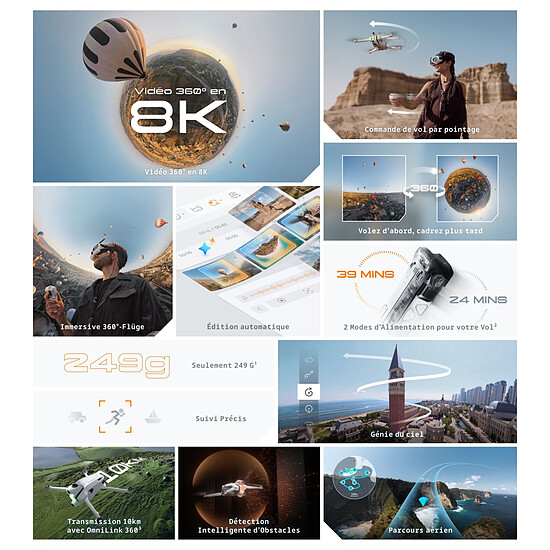 Drone Insta360 Antigravity A1 Pack Infini - Autre vue