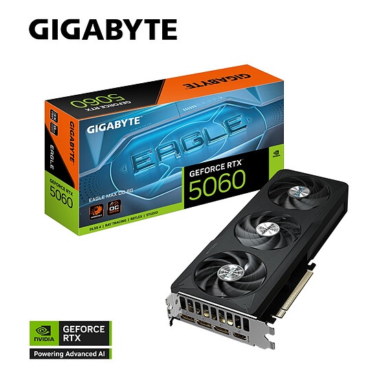 Carte graphique Gigabyte GeForce RTX 5060 Ti EAGLE MAX OC 8G - Autre vue