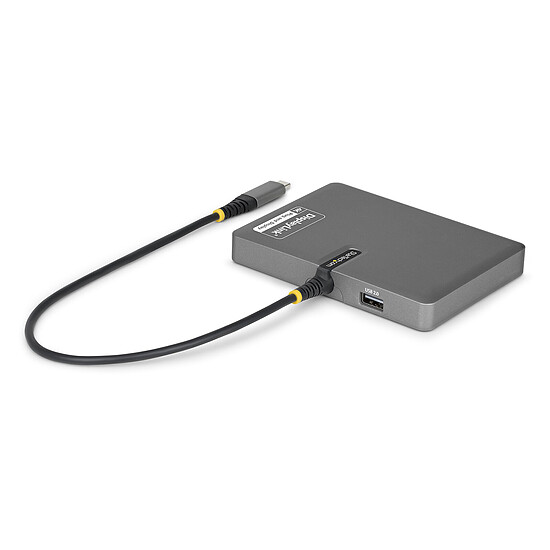 Adaptateur USB StarTech.com Adaptateur USB-C vers 4 DisplayPort 4K 60Hz - 1 port USB-A 2.0 - 1 port USB-C Power Delivery 140W - Autre vue