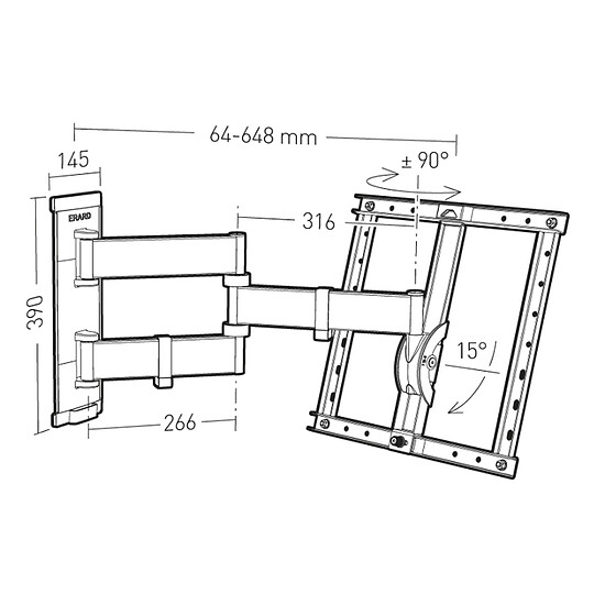 Support TV ERARD WAM400TW3 - Autre vue