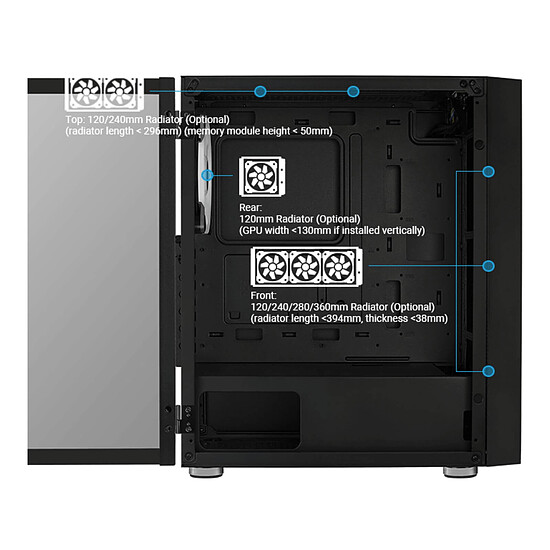 Boîtier PC AeroCool Graphite ARGB - Autre vue