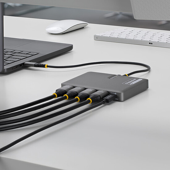 Adaptateur HDMI StarTech.com Adaptateur USB Type-C vers 4 HDMI 4K 60 Hz et port USB-C PD 140W - Autre vue