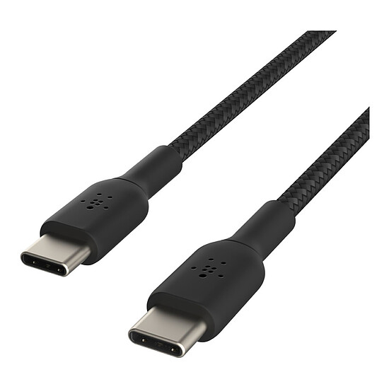 Câble USB Belkin Câble USB-C vers USB-C renforcé 60 W (Noir) - 15 cm - Autre vue